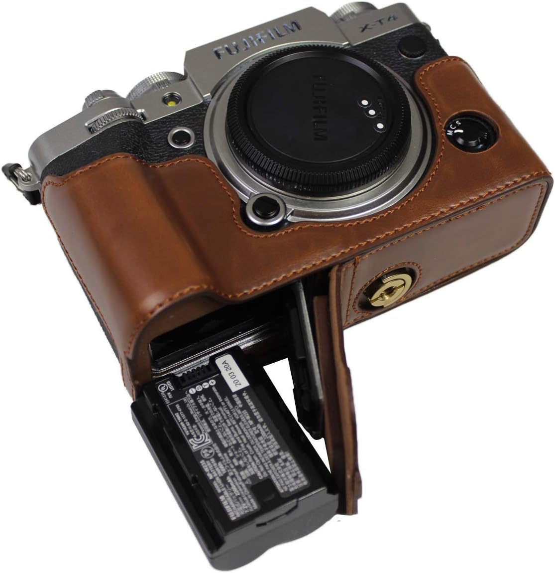 本革カメラバッグハーフボディケース富士フイルム XT4 X-T4 保護シェル